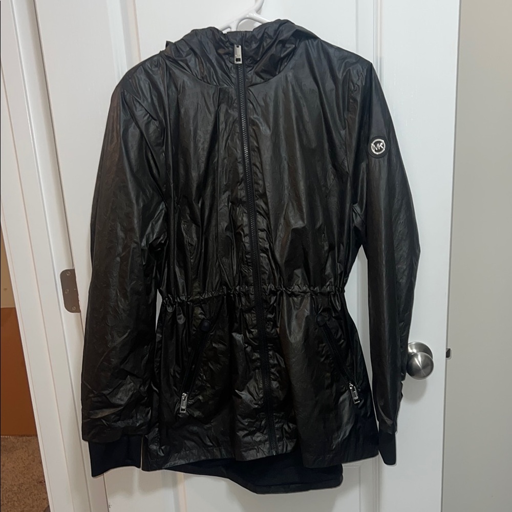 Black Hooded Michael Kors Women's Jacket